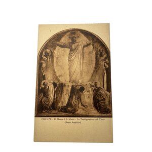 Vintage Postcard Florence Italy Christ the Redemer  Scene u
